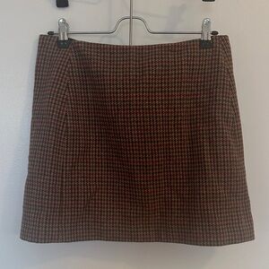 Sezane Houndstooth Malia Skirt